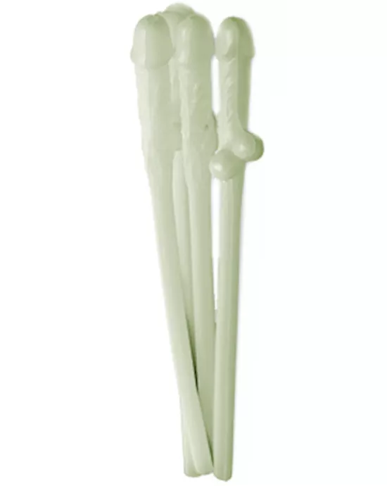 Glowing Pecker Straw 1pc