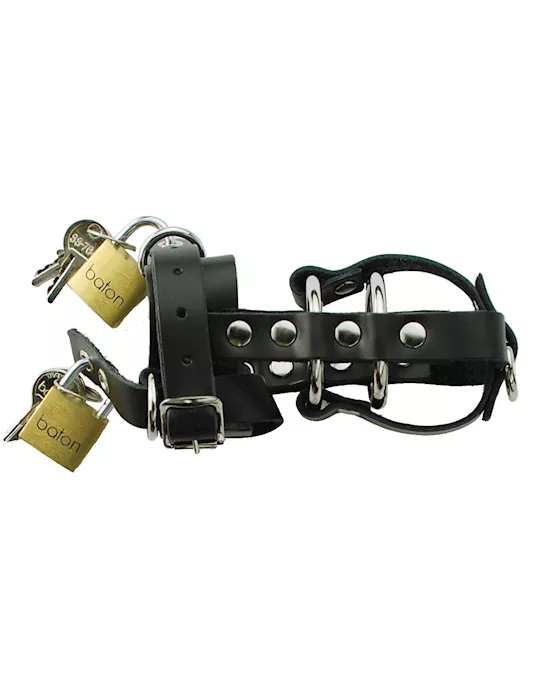 Leather Total Chastity Device