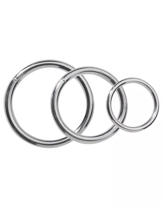 3 Set Of Metal Cock Rings