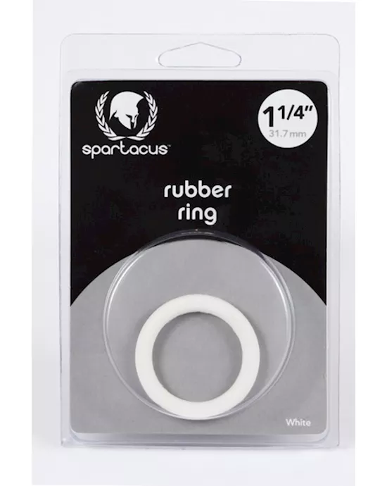 125 Rubber Cock Ring White