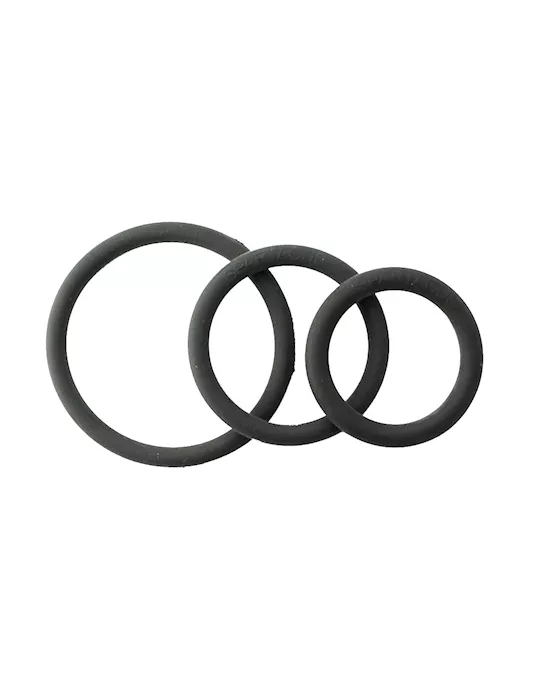3 Rubber Ring Set Black