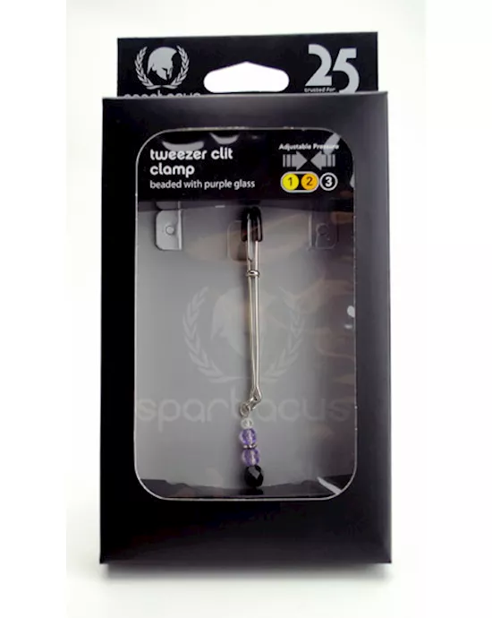 Beaded Adjustable Clit Clamp Purple