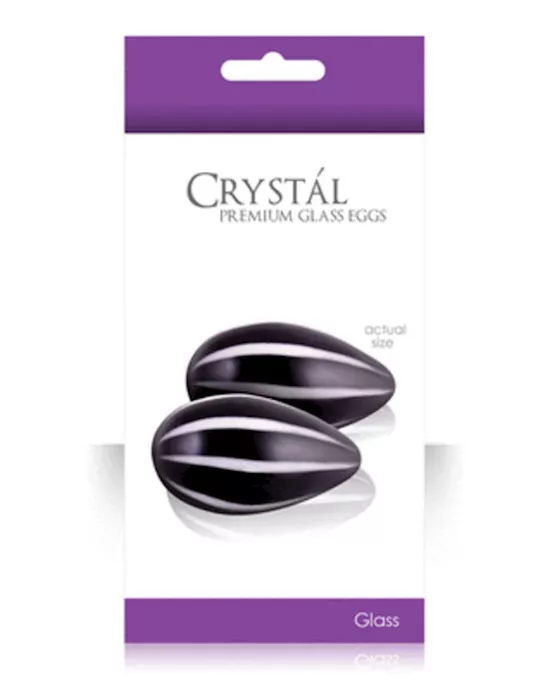 Crystal Premium Glass Eggs Black