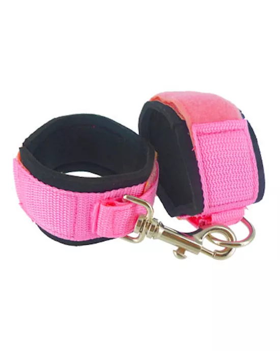 Deluxe Pink Double Binding Cuffs