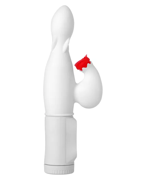 Isis 6 Mode Silicone Vibrator with Rose Petal Stimulator