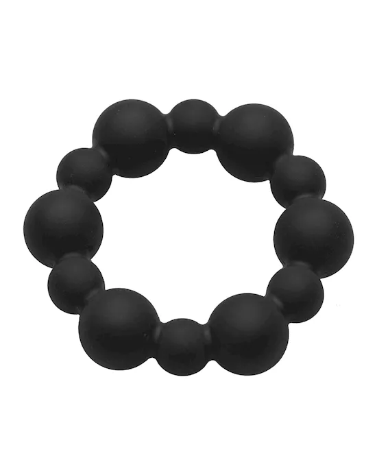 Shadow Silicone Beaded Cock Ring