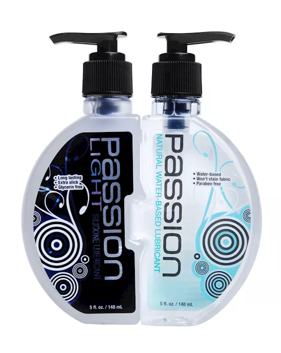 Passion Natural Water Based and Silicone Blend Combo 10 oz