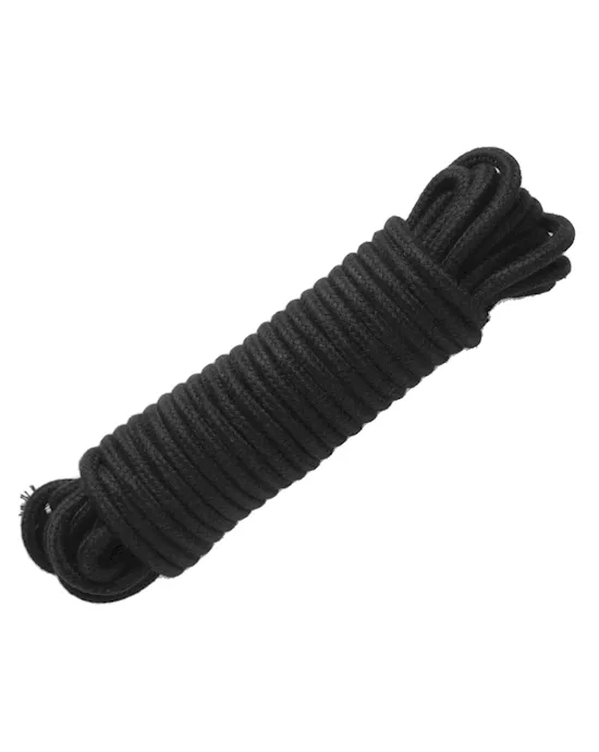 32 Foot Cotton Bondage Rope Black
