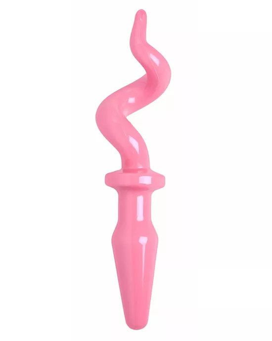 Pig Tail Butt Plug Pink