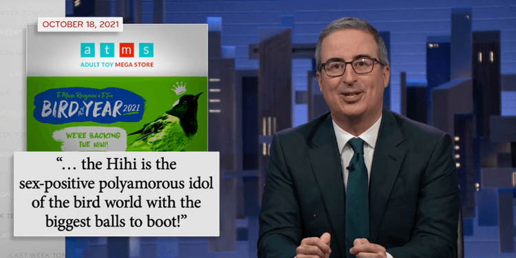ATMS ‘Bird of the Year’ endorsement features on ‘Last Week Tonight with John Oliver’